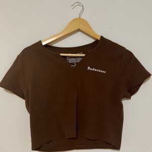 budweiser cropped tee size L